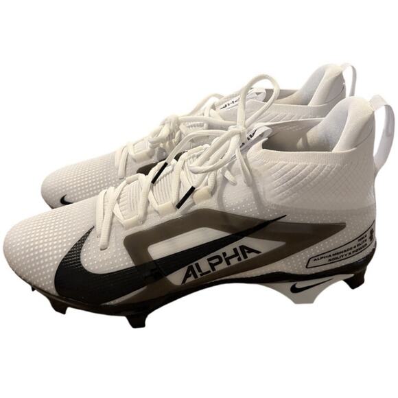 Nike Alpha Menace Elite 4 Football Cleats Size 11.5 White Navy Black FZ7701-105 main image 5